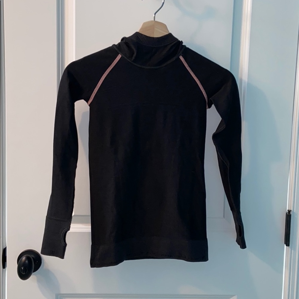 Long sleeve athletic T-shirt with hood from Ivivva